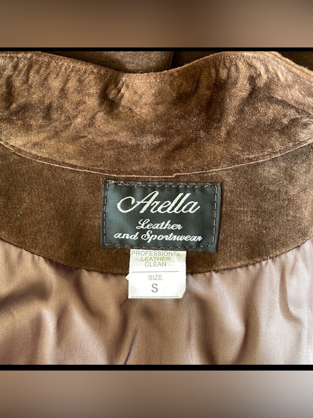 Stunning Exquisite Vintage Brown Suede Leather Jacket with Studded Details 🌟 - Picture 11 of 12
